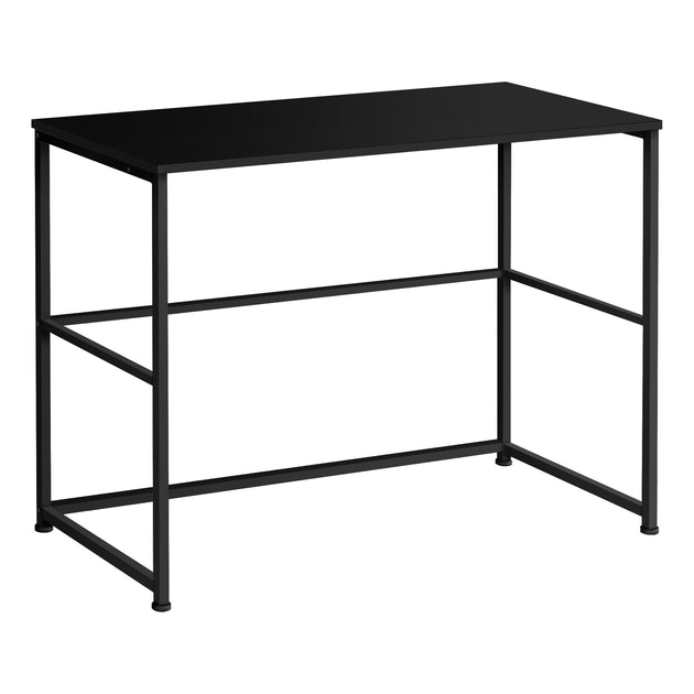 I 7776 Computer Desk - 40"L / Black / Black Metal - Furniture Depot
