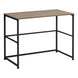 I 7777 Computer Desk - 40"L / Dark Taupe / Black Metal - Furniture Depot