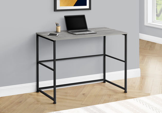 I 7778 Computer Desk - 40"L / Grey / Black Metal - Furniture Depot