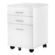 I 7780 Filing Cabinet - 3 Drawer / White On Castors - Furniture Depot