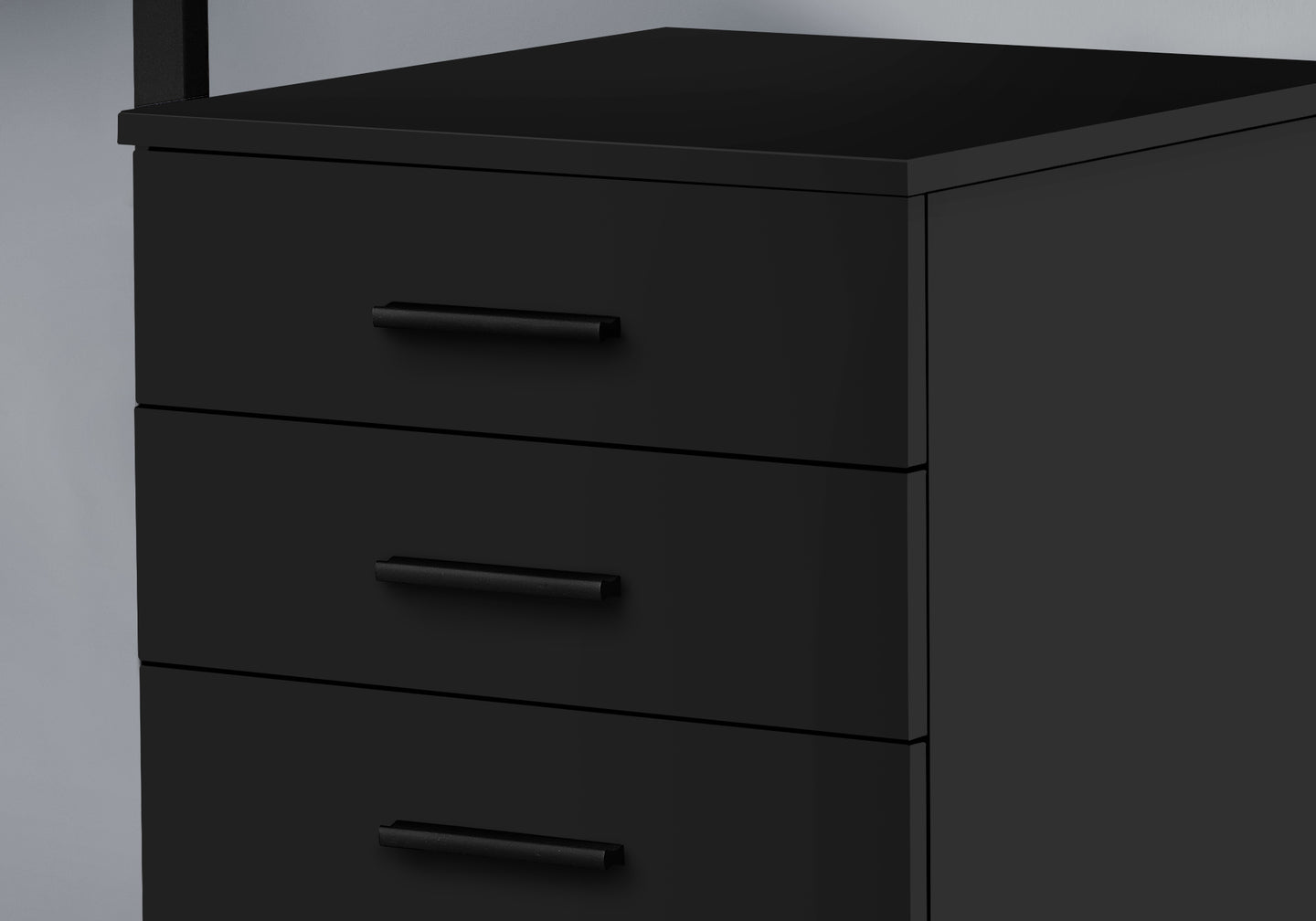 I 7781 Filing Cabinet - 3 Drawer / Black On Castors - Furniture Depot (7881156493560)