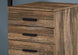 I 7782 Filing Cabinet - 3 Drawer / Brown Reclaimed On Castors - Furniture Depot