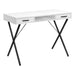 I 7790 Computer Desk - 42"L / White / Black Metal - Furniture Depot