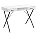 I 7790 Computer Desk - 42"L / White / Black Metal - Furniture Depot