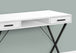 I 7790 Computer Desk - 42"L / White / Black Metal - Furniture Depot