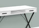I 7790 Computer Desk - 42"L / White / Black Metal - Furniture Depot
