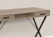 I 7796 Computer Desk - 42"L / Dark Taupe / Black Metal - Furniture Depot (7881157345528)