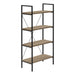 I 7800 Bookcase - 48"H / Dark Taupe / Black Metal - Furniture Depot (7881157607672)