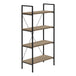 I 7800 Bookcase - 48"H / Dark Taupe / Black Metal - Furniture Depot (7881157607672)