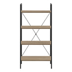 I 7800 Bookcase - 48"H / Dark Taupe / Black Metal - Furniture Depot (7881157607672)