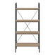 I 7800 Bookcase - 48"H / Dark Taupe / Black Metal - Furniture Depot (7881157607672)