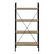 I 7800 Bookcase - 48"H / Dark Taupe / Black Metal - Furniture Depot (7881157607672)