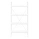 I 7801 Bookcase - 48"H / White / White Metal - Furniture Depot (7881157738744)