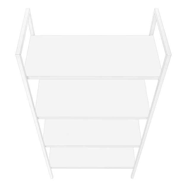 I 7801 Bookcase - 48"H / White / White Metal - Furniture Depot (7881157738744)