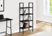 I 7802 Bookcase - 48"H / Black / Black Metal - Furniture Depot