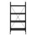 I 7802 Bookcase - 48"H / Black / Black Metal - Furniture Depot