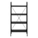 I 7802 Bookcase - 48"H / Black / Black Metal - Furniture Depot