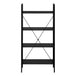 I 7802 Bookcase - 48"H / Black / Black Metal - Furniture Depot