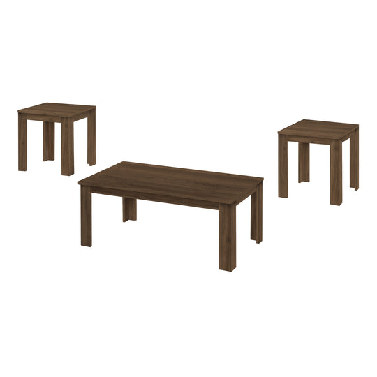 I 7862P Table Set - 3pcs Set / Dark Walnut - Furniture Depot (7881159344376)