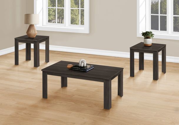 I 7863P Table Set - 3pcs Set / Brown Oak - Furniture Depot