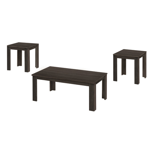 I 7863P Table Set - 3pcs Set / Brown Oak - Furniture Depot