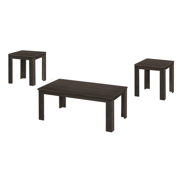 I 7863P Table Set - 3pcs Set / Brown Oak - Furniture Depot