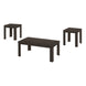 I 7863P Table Set - 3pcs Set / Brown Oak - Furniture Depot