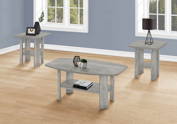 I 7870P Table Set - 3pcs Set / Industrial Grey - Furniture Depot (7881159475448)