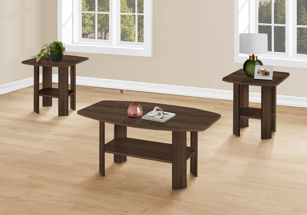 I 7872P Table Set - 3pcs Set / Dark Walnut - Furniture Depot (7881159639288)