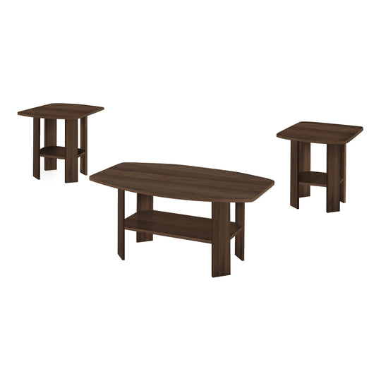 I 7872P Table Set - 3pcs Set / Dark Walnut - Furniture Depot (7881159639288)