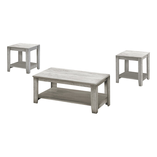 I 7880P Table Set - 3pcs Set / Industrial Grey - Furniture Depot