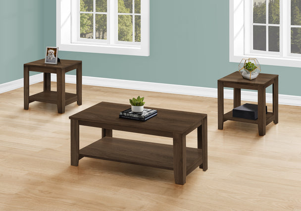 I 7882P Table Set - 3pcs Set / Dark Walnut - Furniture Depot (7881159868664)