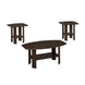 I 7924P Table Set - 3pcs Set / Espresso - Furniture Depot