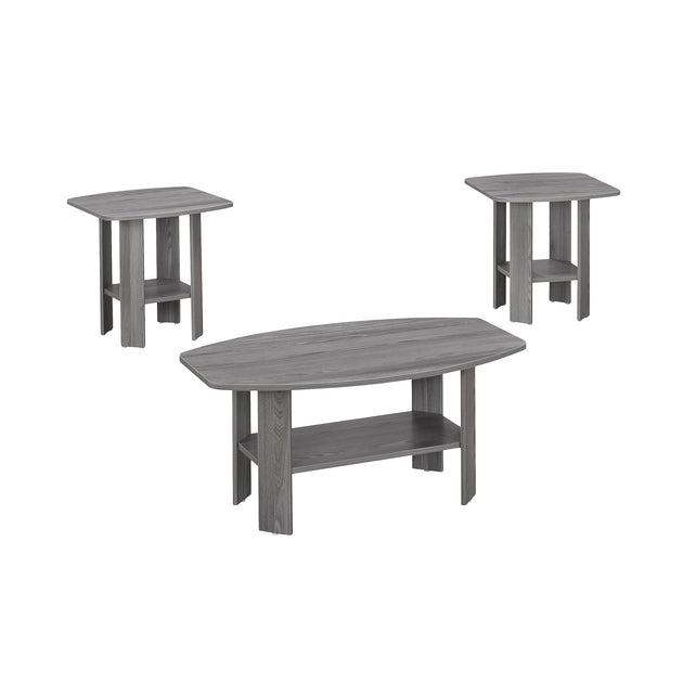 I 7925P Table Set - 3pcs Set / Grey - Furniture Depot