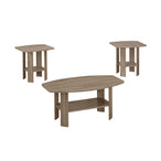 I 7927P Table Set - 3pcs Set / Dark Taupe - Furniture Depot (7881396781304)