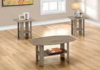 I 7927P Table Set - 3pcs Set / Dark Taupe - Furniture Depot (7881396781304)