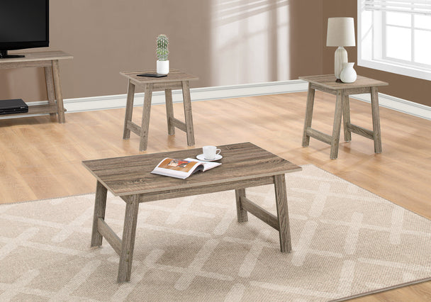 I 7931P Table Set - 3pcs Set / Dark Taupe - Furniture Depot (7881160851704)