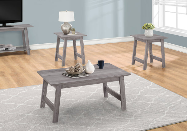 I 7932P Table Set - 3pcs Set / Grey - Furniture Depot