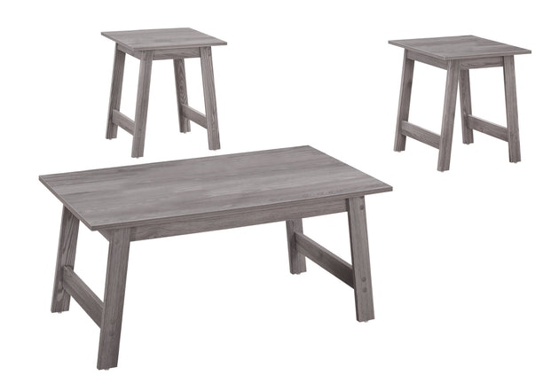 I 7932P Table Set - 3pcs Set / Grey - Furniture Depot