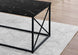 I 7954P Table Set - 3pcs Set / Black Marble / Black Metal - Furniture Depot