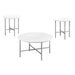 I 7965P Table Set - 3pcs Set / Glossy White / Chrome Metal - Furniture Depot (7881161801976)