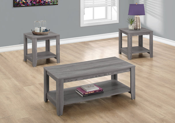 I 7991P Table Set - 3pcs Set / Grey - Furniture Depot