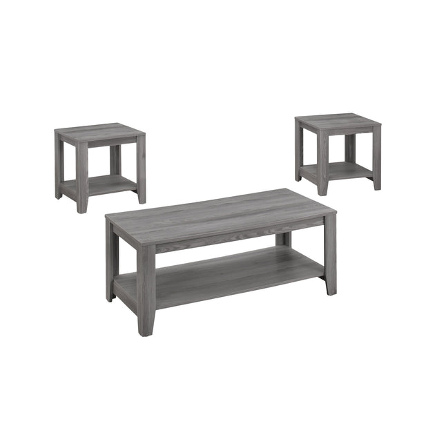 I 7991P Table Set - 3pcs Set / Grey - Furniture Depot