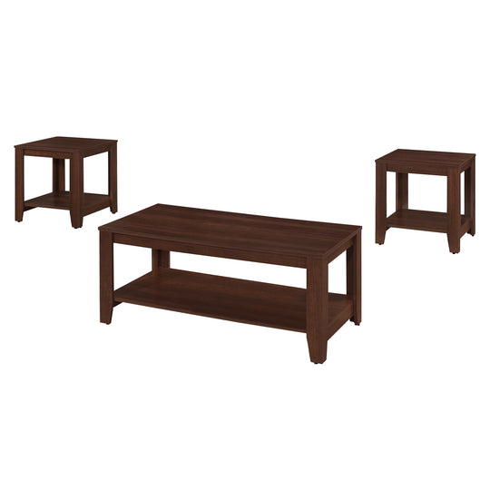 I 7993P Table Set - 3pcs Set / Cherry - Furniture Depot