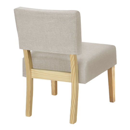 I 8272 Accent Chair - Taupe Fabric / Natural Wood Legs - Furniture Depot