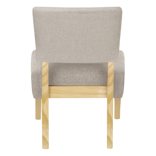 I 8272 Accent Chair - Taupe Fabric / Natural Wood Legs - Furniture Depot