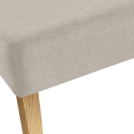 I 8272 Accent Chair - Taupe Fabric / Natural Wood Legs - Furniture Depot