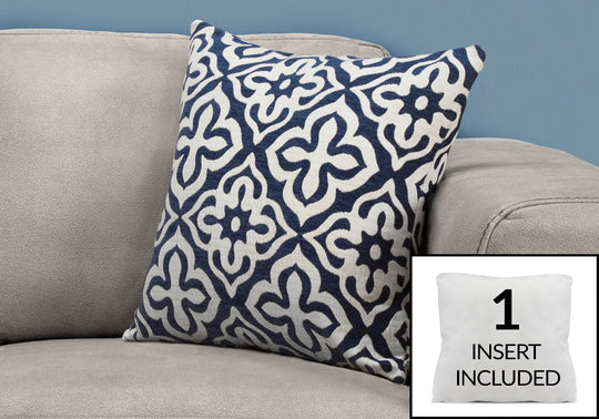 I 9226 Pillow - 18"X 18" / Dark Blue Motif Design / 1pc - Furniture Depot (7881167864056)