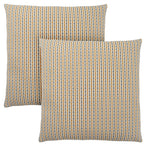 I 9235 Pillow - 18"X 18" / Gold / Grey Abstract Dot / 2pcs - Furniture Depot (7881168584952)