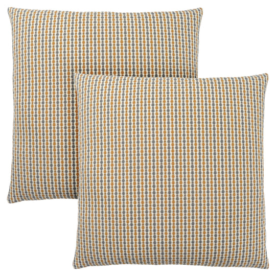 I 9235 Pillow - 18"X 18" / Gold / Grey Abstract Dot / 2pcs - Furniture Depot (7881168584952)